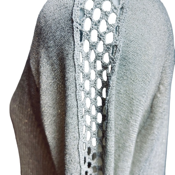 Lucky Brand Metallic Mixed Media Linen Blend Sweater Size S/P - Picture 7 of 9